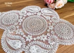 گالری رومیزی 3 تکه دانتل طرح ترک رز