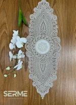 گالری رومیزی 4 تکه دانتل طرح ترک مدل نیلوفر